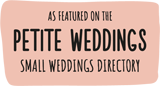 As featured on the PETITE WEDDINGS Small Weddings Directory